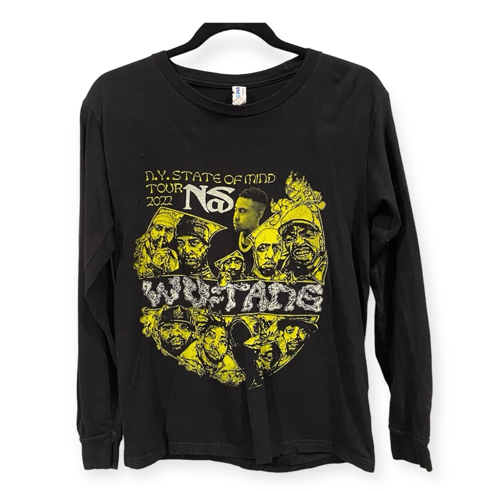 Wu-Tang NY State of Mind Tour 2022 Long Sleeve Concert Merch Shirt Black Small